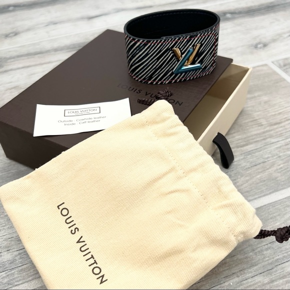 Louis Vuitton Denim Dark Epi Twist Cuff Bracelet - Picture 1 of 13